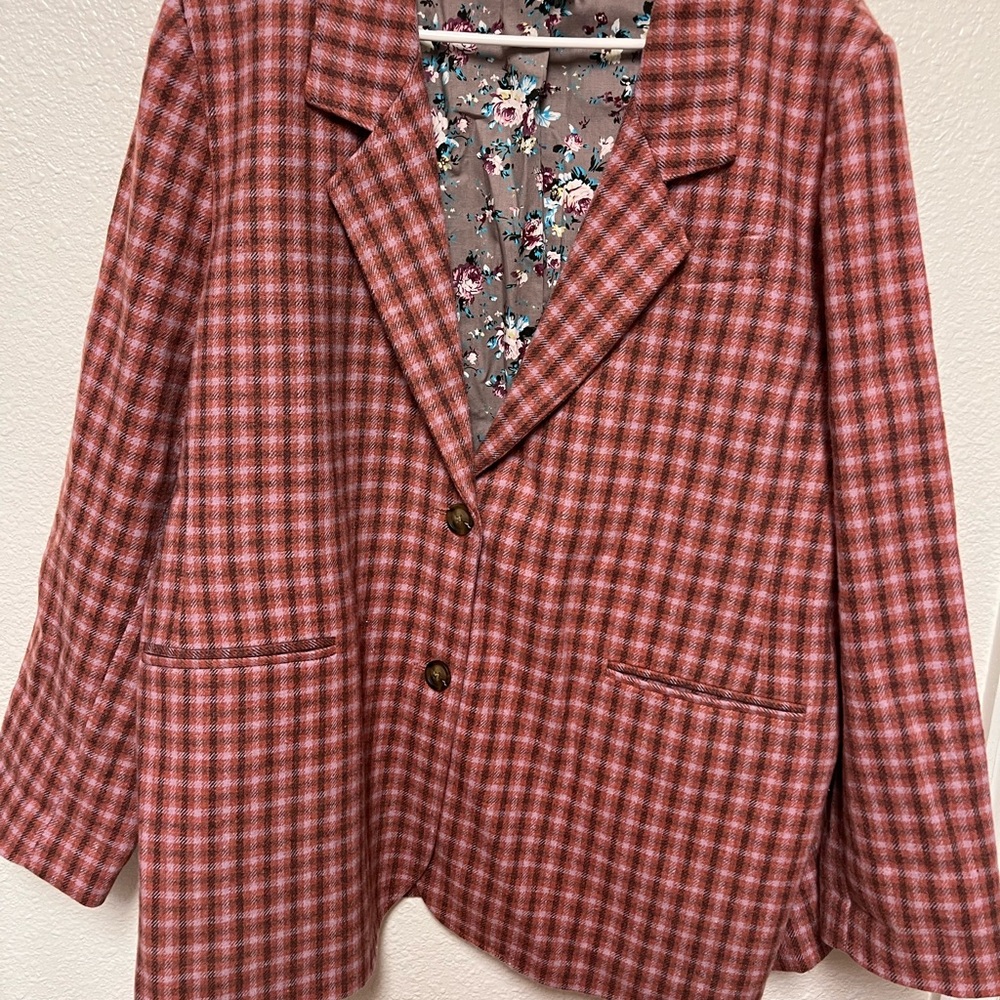 Sundance Pink Checkered Blazer - Picture 4 of 8